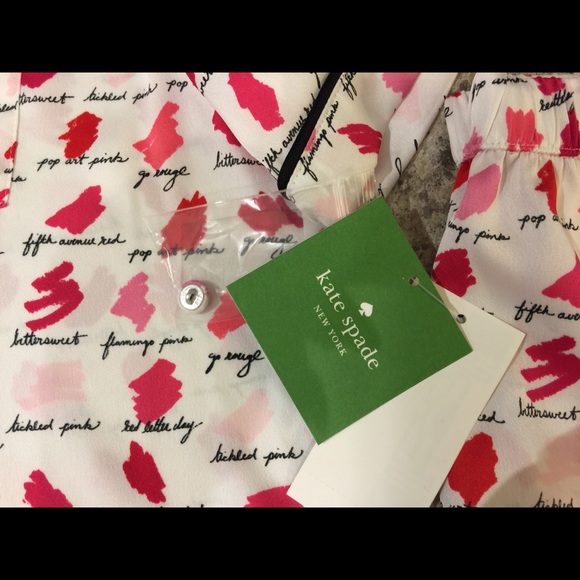 π BRAND NEW π KATE SPADE 2-PC SHORT-SLEEVE PJs - Picture 4 of 6